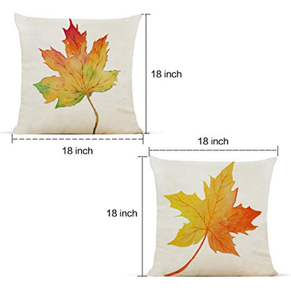 Fall Maples Leaves Throw Pillow Covers
