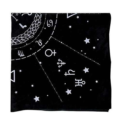 Altar Table Cloth Tapestry 12 Constellations Pentacle Astrology Divination Cards