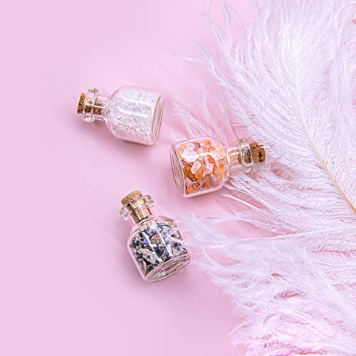 Gemstones Bottles Mini Chip Healing Crystal Stones Set of 9