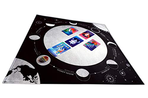 Moon Phases Altar Tarot Cloth, Large 24 Inches x 24 Inches