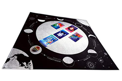 Moon Phases Altar Tarot Cloth, Large 24 Inches x 24 Inches