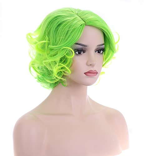 Lime Green Fairy Sprite Top Quality Heat Resistant Synthetic Beautiful Daily Wear Human Hair Feel
