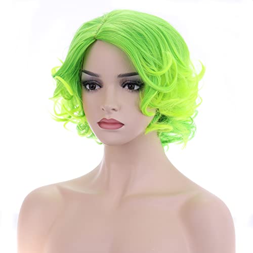 Lime Green Fairy Sprite Top Quality Heat Resistant Synthetic Beautiful Daily Wear Human Hair Feel
