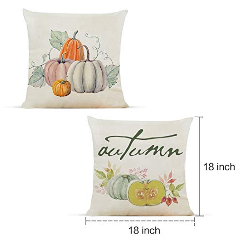 Fall Pumpkins Harvest Vintage Throw Pillow Covers