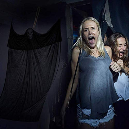 Hanging Ghost Decorations Skeleton 10.8 Foot LED Hanging Prop for Halloween Party Indoors and Outdoors Decor