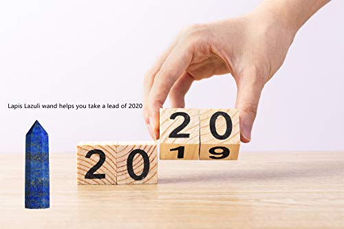 Healing Crystal Wands |4 PCS 2" Green Fluorite, Lapis Lazuli Crystal Wand & Rose Quartz Crystal Points,Black Obsidian| 6 Faceted Reiki Chakra Meditation Therapy