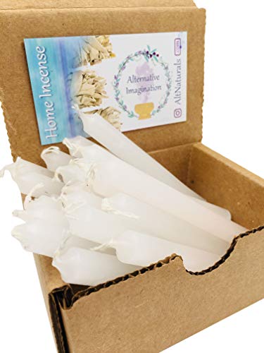 Set of 20 White, Unscented, 4 Inch Tall Chime Candles (Altar, Spell)