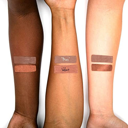 TATTOO JUNKEE Minx Lip Trio Lip Paint Kit, Includes Mocha Lip Liner & Matte Long-Wear Lip Paint + Coordinating Spicy Bronze Effects