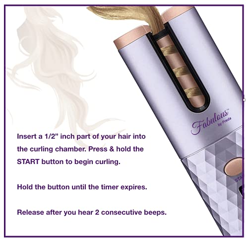 Fabulous by Freda Luxury Automatic Hair Curling Iron Cordless