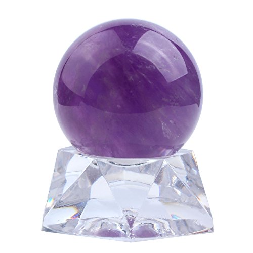 Jovivi Natural Amethyst Healing Crystal Gemstone Ball 