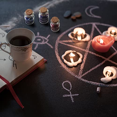 42 Pack Mini Crystals for Witchcraft, Crystal Chips Spell Jars Set, Tumbled Stones for Chakra Healing, Witch Stuff Gift for Beginners