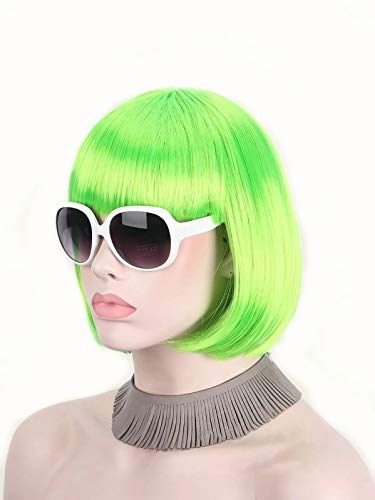 Light Neon Green Wig 