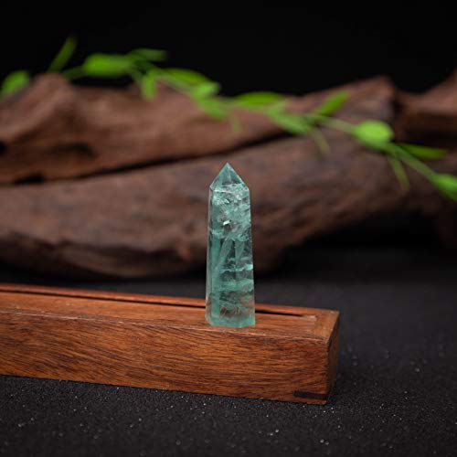 Healing Crystal Wands | 2" Green Fluorite Quartz Crystal Wand | 6 Faceted Reiki Chakra Meditation Therapy 4pcs