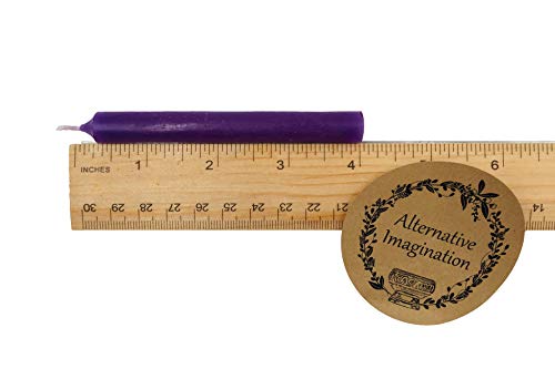 Set of 20 Purple, Unscented, 4 Inch Tall Chime Candles (Altar, Spell)
