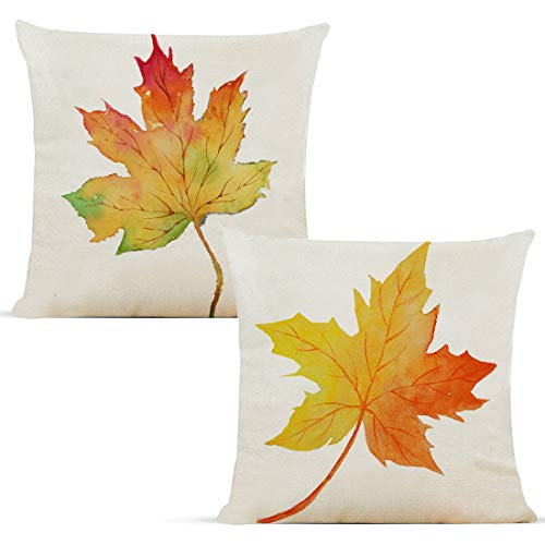 Fall Maples Leaves Throw Pillow Covers
