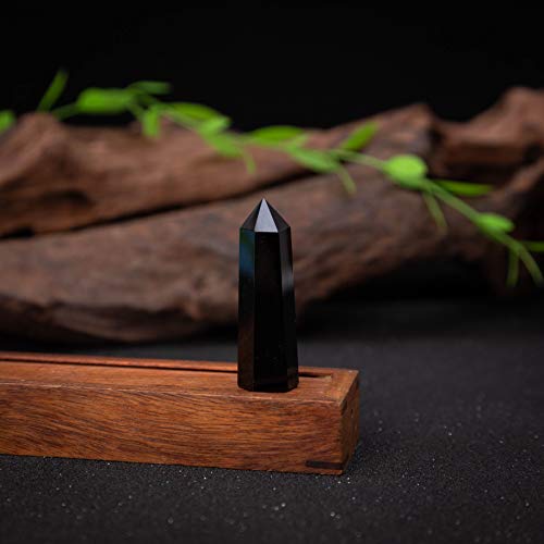 Healing Crystal Wands | 2" Black Obsidian| 6 Faceted Reiki Chakra Meditation Therapy 4 PCS