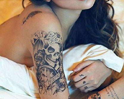 Full Arm Fake Temporary Tattoos and Half Arm Tattoo Sticker (20 sheets)