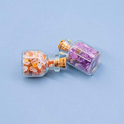 Gemstones Bottles Mini Chip Healing Crystal Stones Set of 9