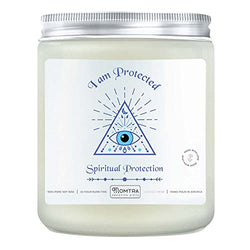 Spiritual Gifts for Women Aromatherapy Candle 8oz Lavender Candle Home Protection Evil Eye Smudge Scented Soy Candles Chakra Healing Cleansing House Negative Energy Blessing Meditation Candles Healing