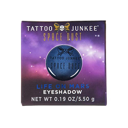 TATTOO JUNKEE Life On Mars Metallic Midnight Blue Highly-Pigmented Space Dust Eyeshadow, Creamy & Easily Blindable Formula, Wear Alone or Pair With Other Shades, 0.19 Oz