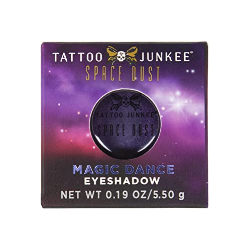 TATTOO JUNKEE Magic Dance Metallic Prismatic Purple Highly-Pigmented Space Dust Eyeshadow, Creamy & Easily Blindable Formula, Wear Alone or Pair With Other Shades, 0.19 Oz