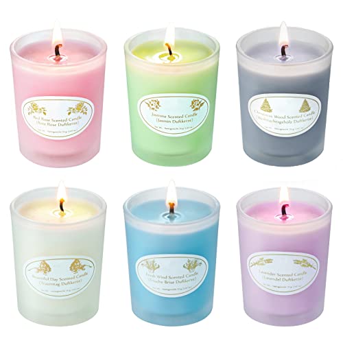 Scented Candles Gifts for Women Mom,6 Pack Aromatherapy Soy Candles for Home Scented,120 Hrs Burning,6 Surprise Scent,Ideal Gifts for Women Men