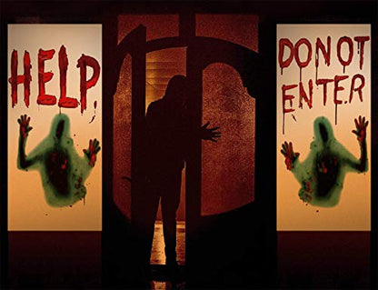 Halloween Window Door Decoration Cover Set