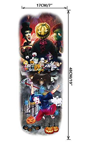 Nightmare Before Christmas Large Full Arm Tattoos Sleeve, 6-Sheet Fake Temporary Sleeve Tattoos for Cosplay