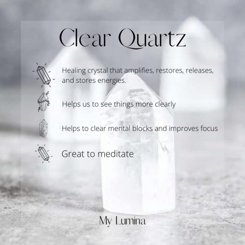 My Lumina Meditation Aromatherapy Candle w/ Clear Quartz Crystal Inside, Beach Sage Relaxing Calming Positive Peace Energy, Soy Wax Blue Scented Candle for Home,Bath,Bathroom,Yoga,Self Care,Gift,Women