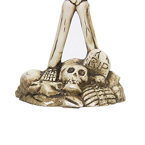 Triple LED Halloween Candles Flameless and Skeleton Candle Holder Stand for Skull Halloween Decoration and Haunted House Decor