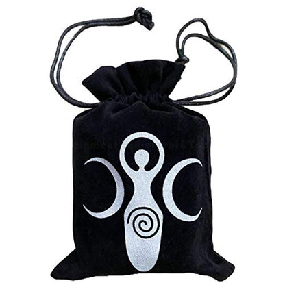 Altar Tarot Cloth Triple Goddess Moon Phases Astrology Tarot Cards Divination 19" x 19" with Tarot Pouch