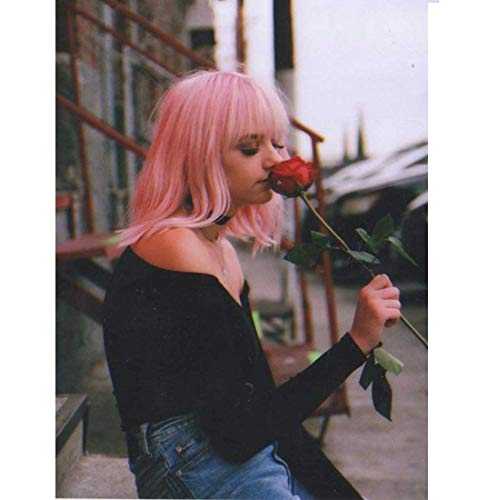 Pink Daily Wear Cosplay Short Wig 12"