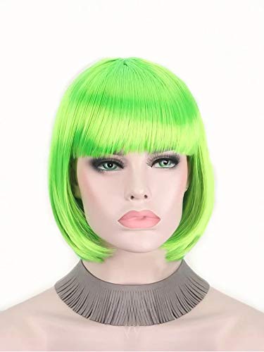 Light Neon Green Wig 