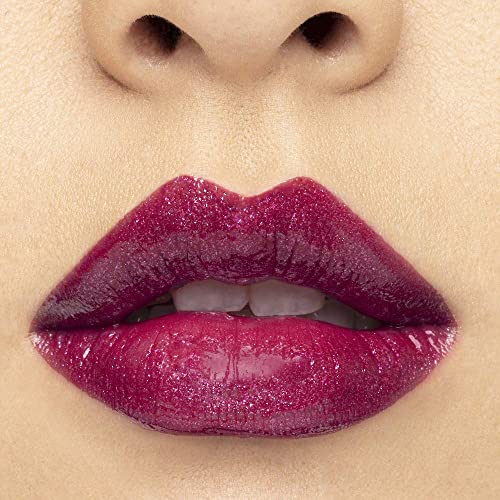 TATTOO JUNKEE Euphoria Glitter Bomb Lip Balm, Deep Berry Hydrating & Lightweight Tinted Balm with Ultra-Fine Shimmer Effects, Layer Over Lipstick or Wear Alone, 0.17 Oz