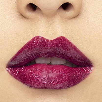 TATTOO JUNKEE Euphoria Glitter Bomb Lip Balm, Deep Berry Hydrating & Lightweight Tinted Balm with Ultra-Fine Shimmer Effects, Layer Over Lipstick or Wear Alone, 0.17 Oz