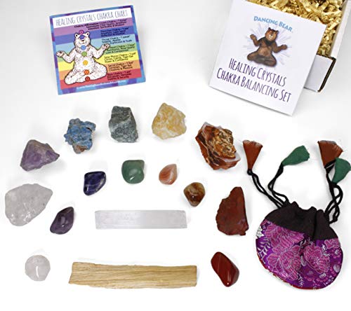 Dancing Bear Healing Crystals Chakra Balance Set