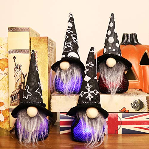 Halloween Gnome Light 7.5 Inches Set of 4