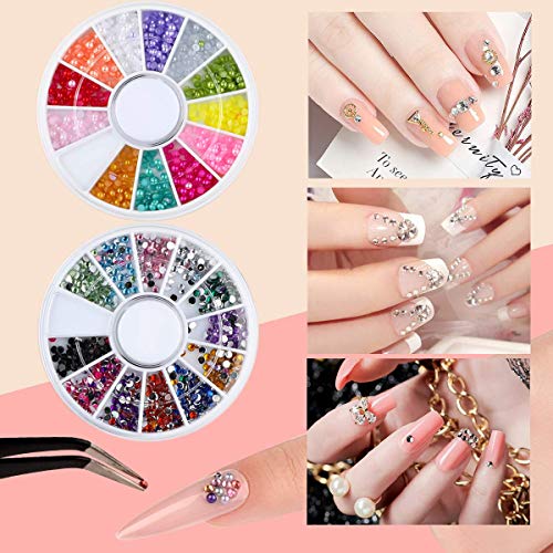 Morovan Acrylic Nail Kit - 42 Colors Glitter Acrylic Nail Powder and Monomer Acrylic Nail Liquid Set Nail Tips Acrylic Powder System for Nail Extension and Decoration 3D Manicure DIY Acrylic Nails