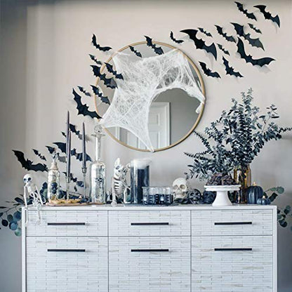 3D Scary Bats Halloween Stickers Set