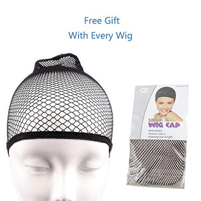 Red Wavy 28" Middle Parting Daily Wear Wig