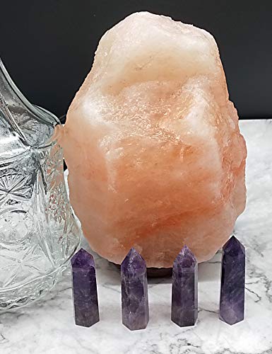 4 PCS 2" Amethyst Crystals and Healing Stones