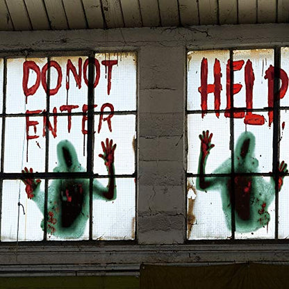 Giant Bloody Window Door Cover Creepy Spooky Stickers for Halloween