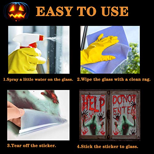Halloween Window Door Decoration Cover Set