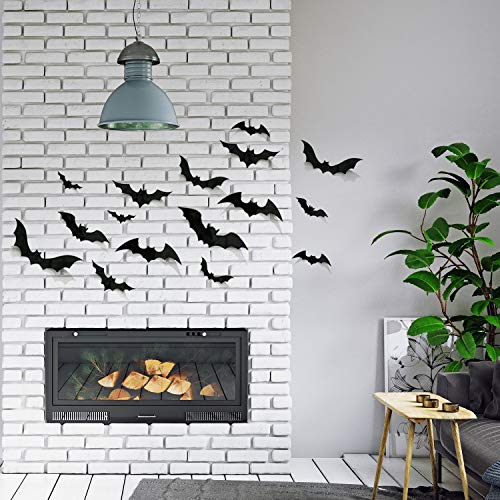 3D Scary Bats Halloween Stickers Set