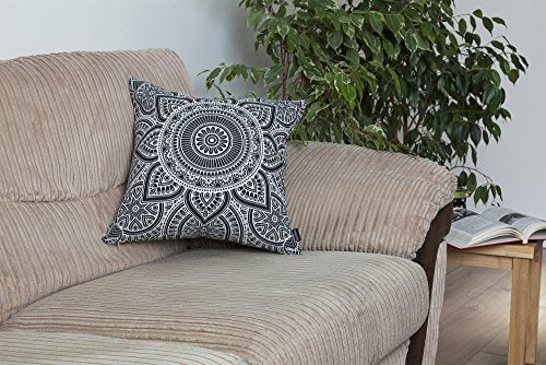 Throw Pillow Cover Mandala Accent 100% Cotton