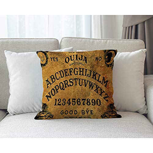 Moslion Throw Pillow Cover Case Vintage Retro Ouija Boards Design Cotton Linen Cushion Covers for Couch/Sofa/Kitchen/Car/Boy Gilrs Bedroom Livingroom 18 x 18 inch Pillow case