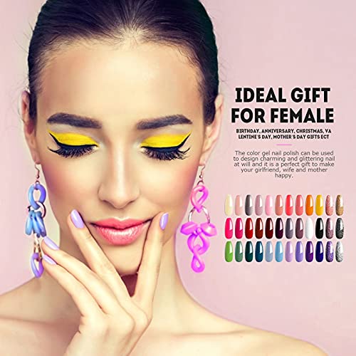 36 Colors UV Led Gel Nail Design Kit With Brush Strip Gel Art Paint For Nails