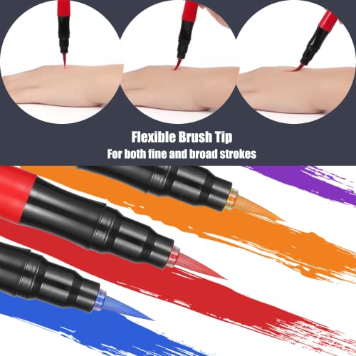 Temporary Tattoo Pen, Fake Tattoos Kit, Tattoo Art Markers, Stuff For Teens. Cute And Cool Stuffs For Cosplay, Birthday, Halloween, The Day Of The Dead, Thanksgiving and Christmas gifts.