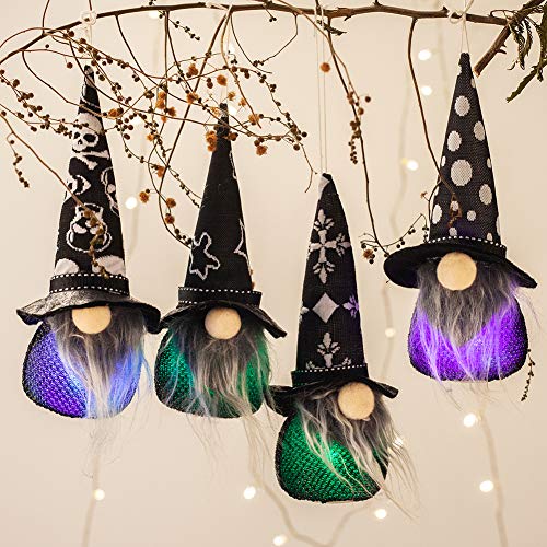 Halloween Gnome Light 7.5 Inches Set of 4
