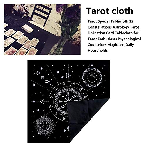 Altar Table Cloth Tapestry 12 Constellations Pentacle Astrology Divination Cards